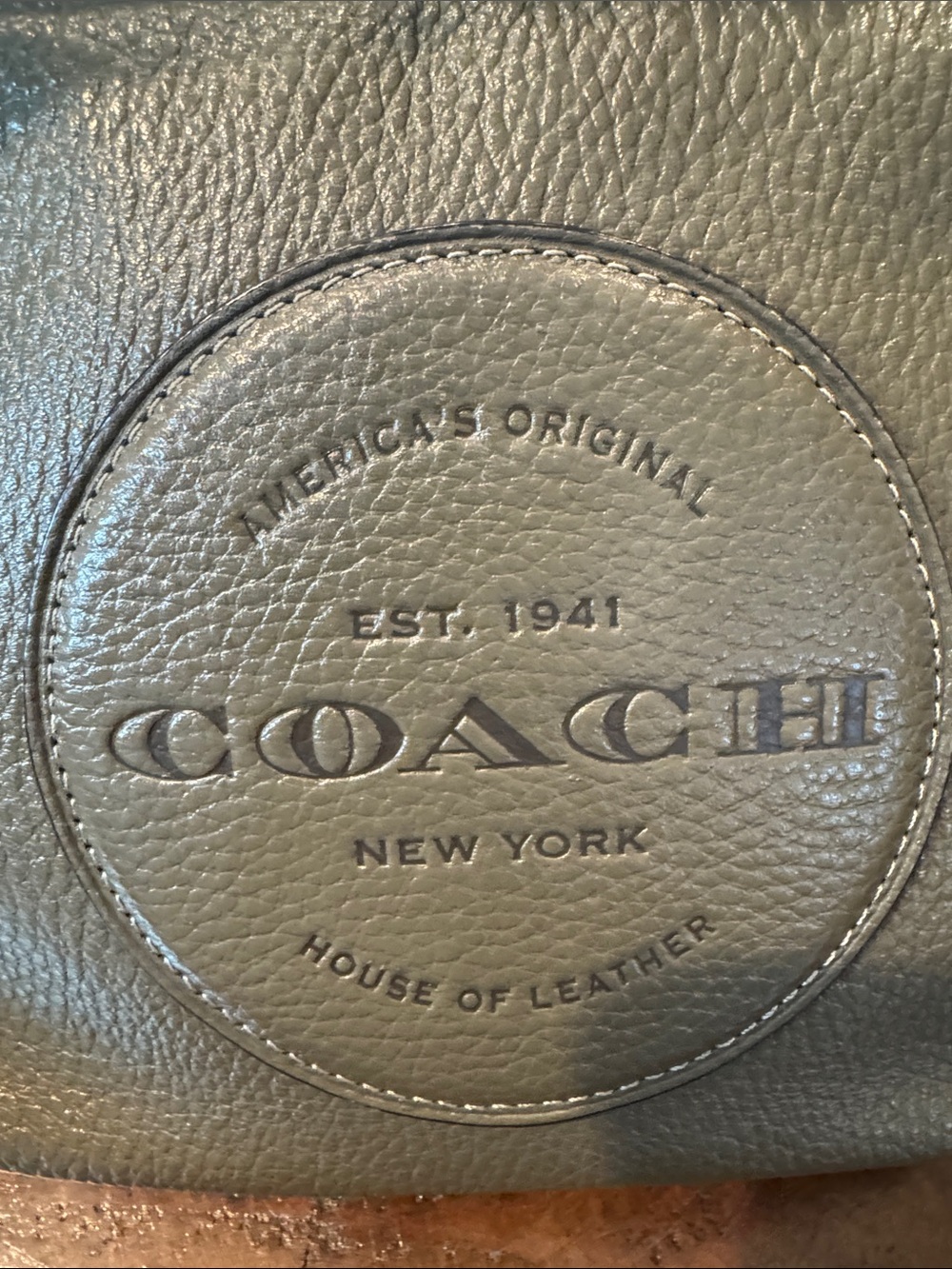 Coach Dempsey Pebbled Leather Camera Bag in Olive - Picture 2 of 13